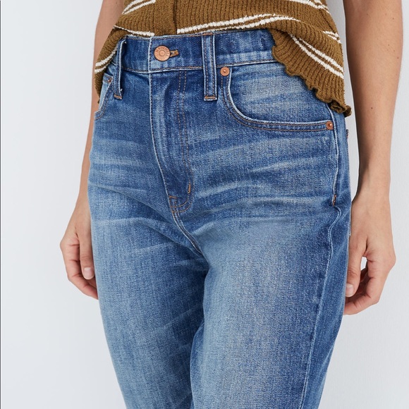 Madewell High Rise Slim crop Boyjean (Size: 26) - Picture 5 of 8